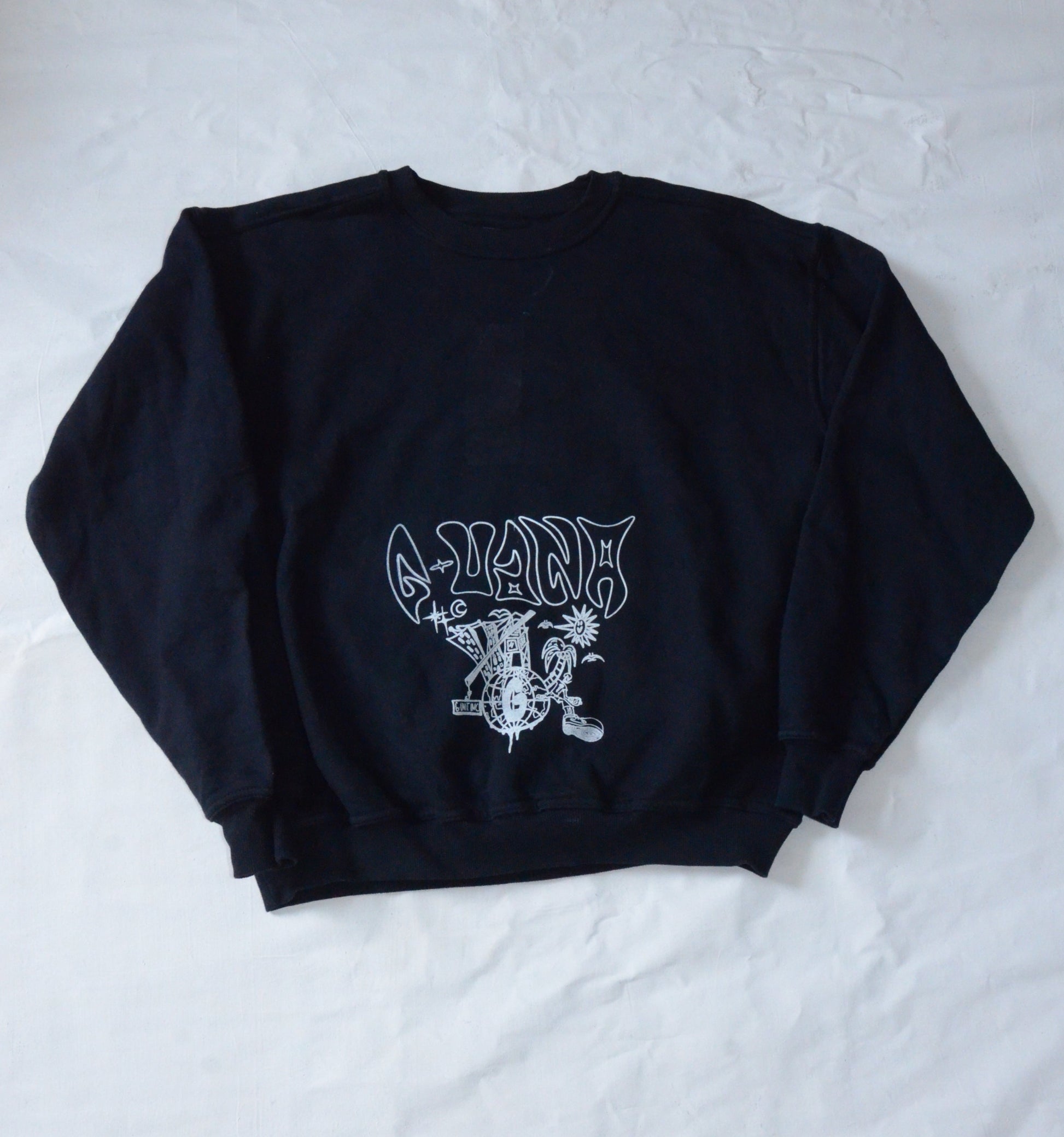 G.UANA Black 21 Screenprint Sweater