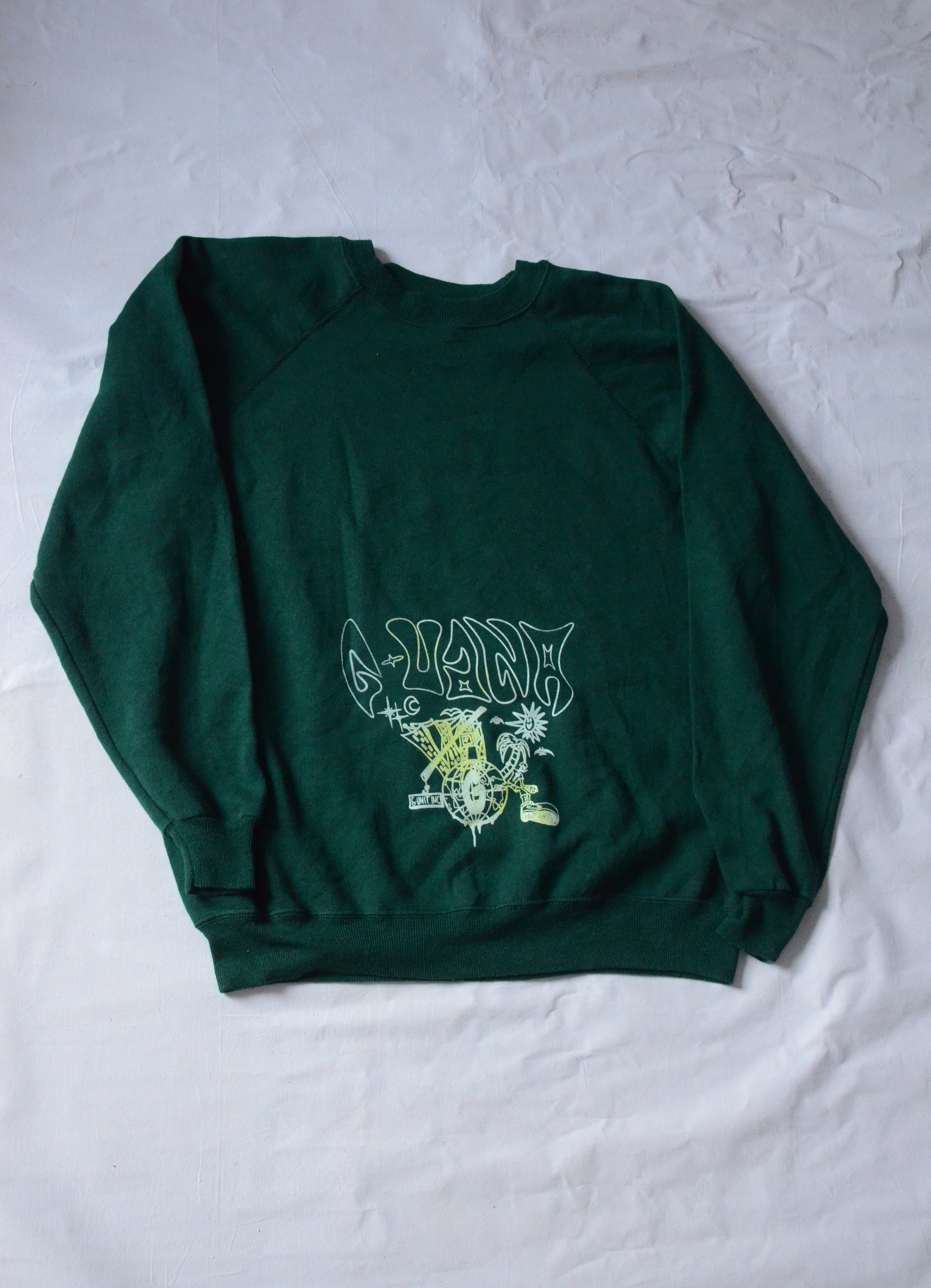G.UANA Green 2 Screenprint Sweater