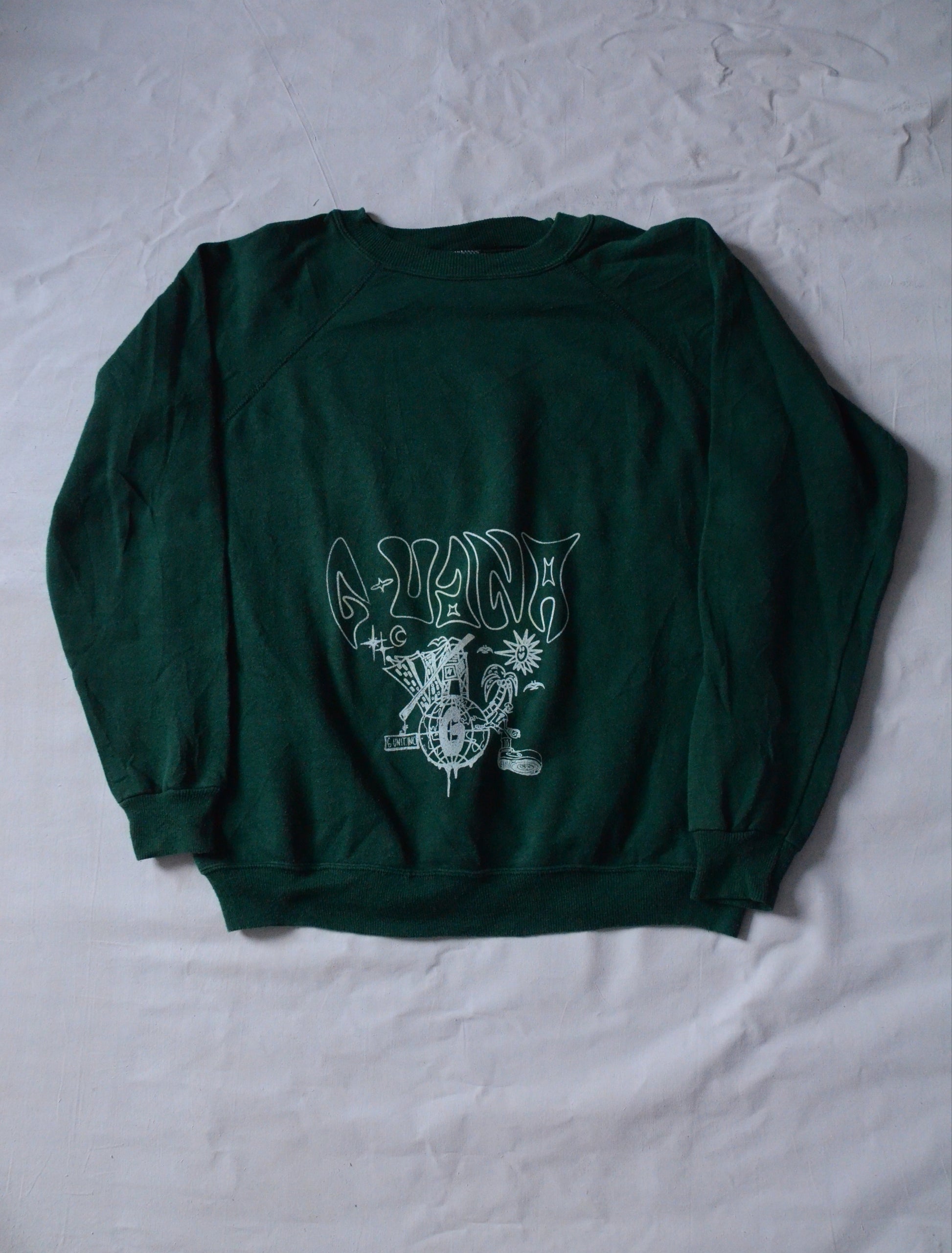 G.UANA Green 3 Screenprint Sweater