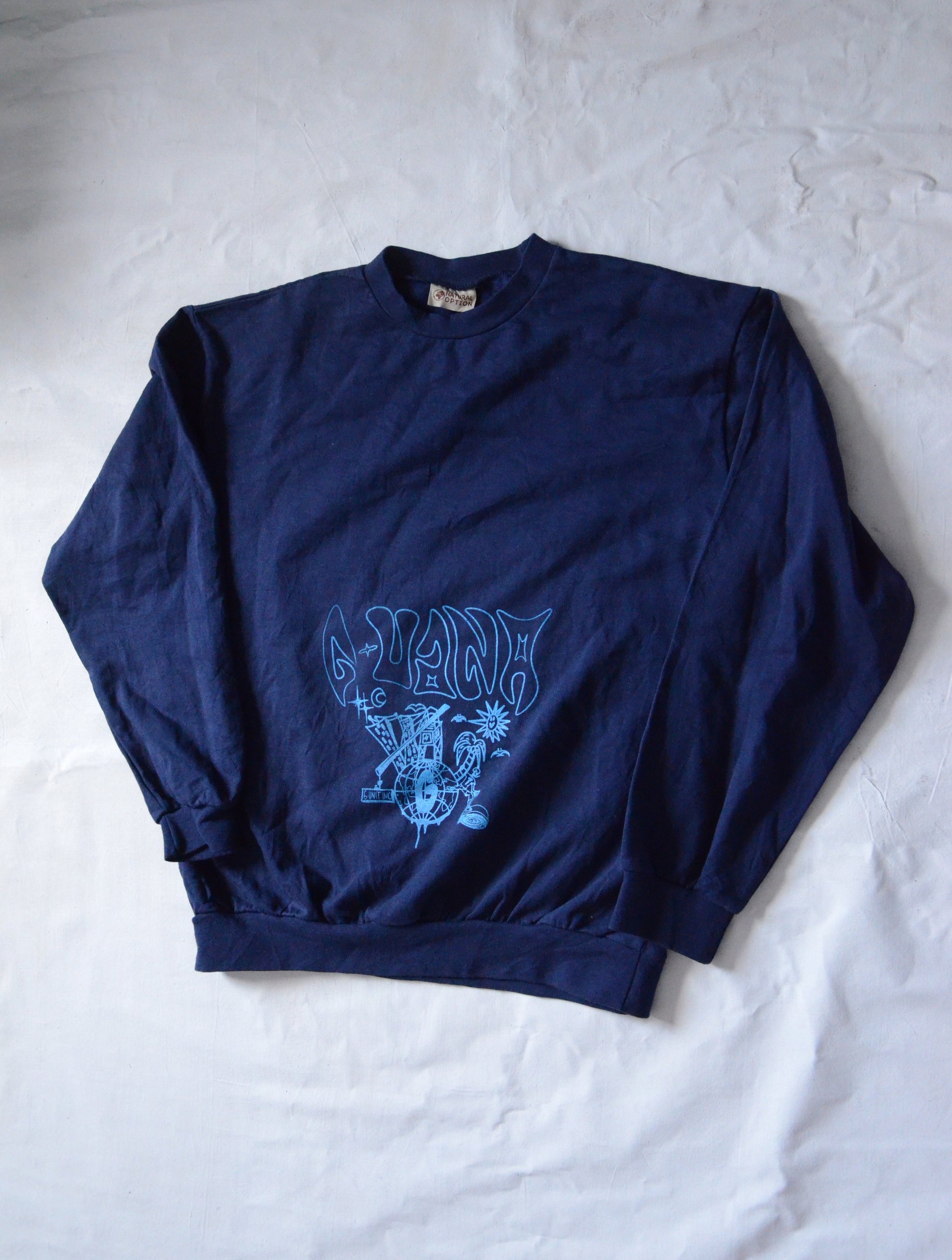 G.UANA Blue 9 Screenprint Sweater