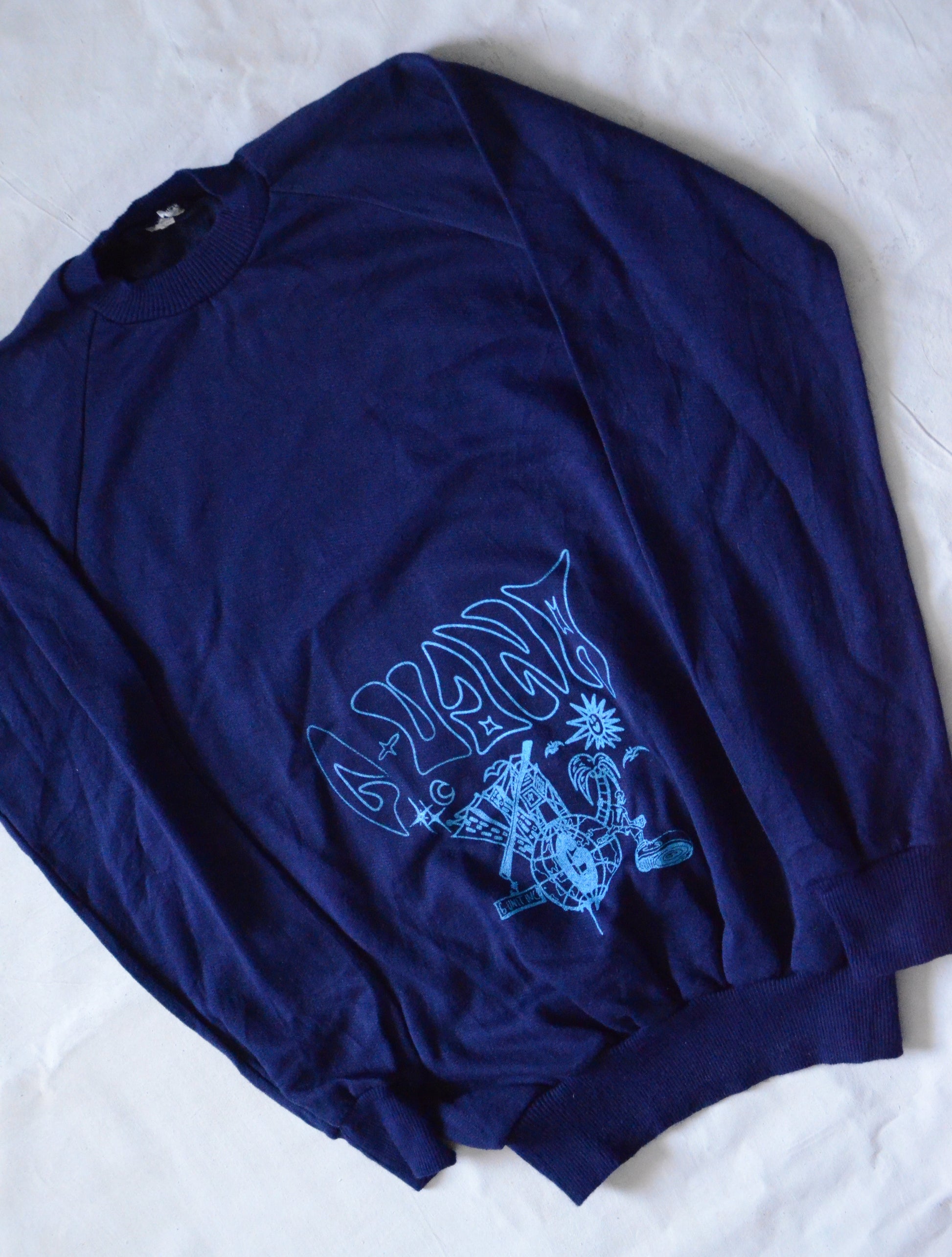 G.UANA Blue 10 Screenprint Sweater