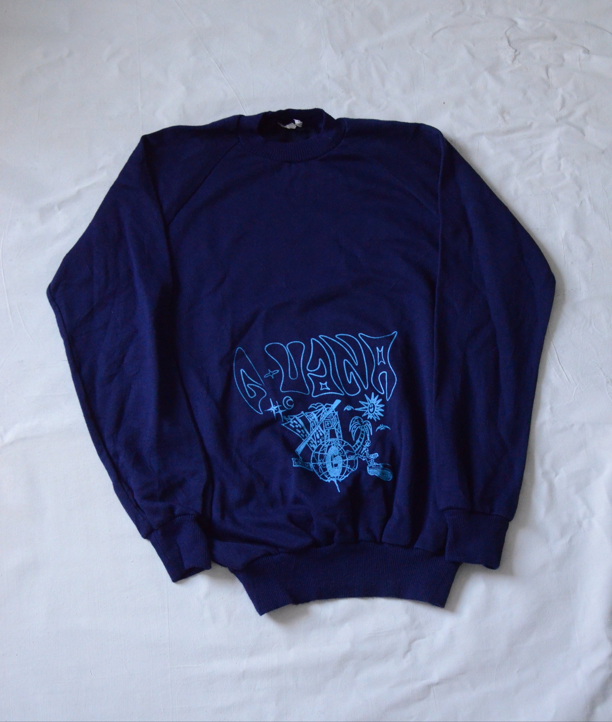 G.UANA Blue 10 Screenprint Sweater