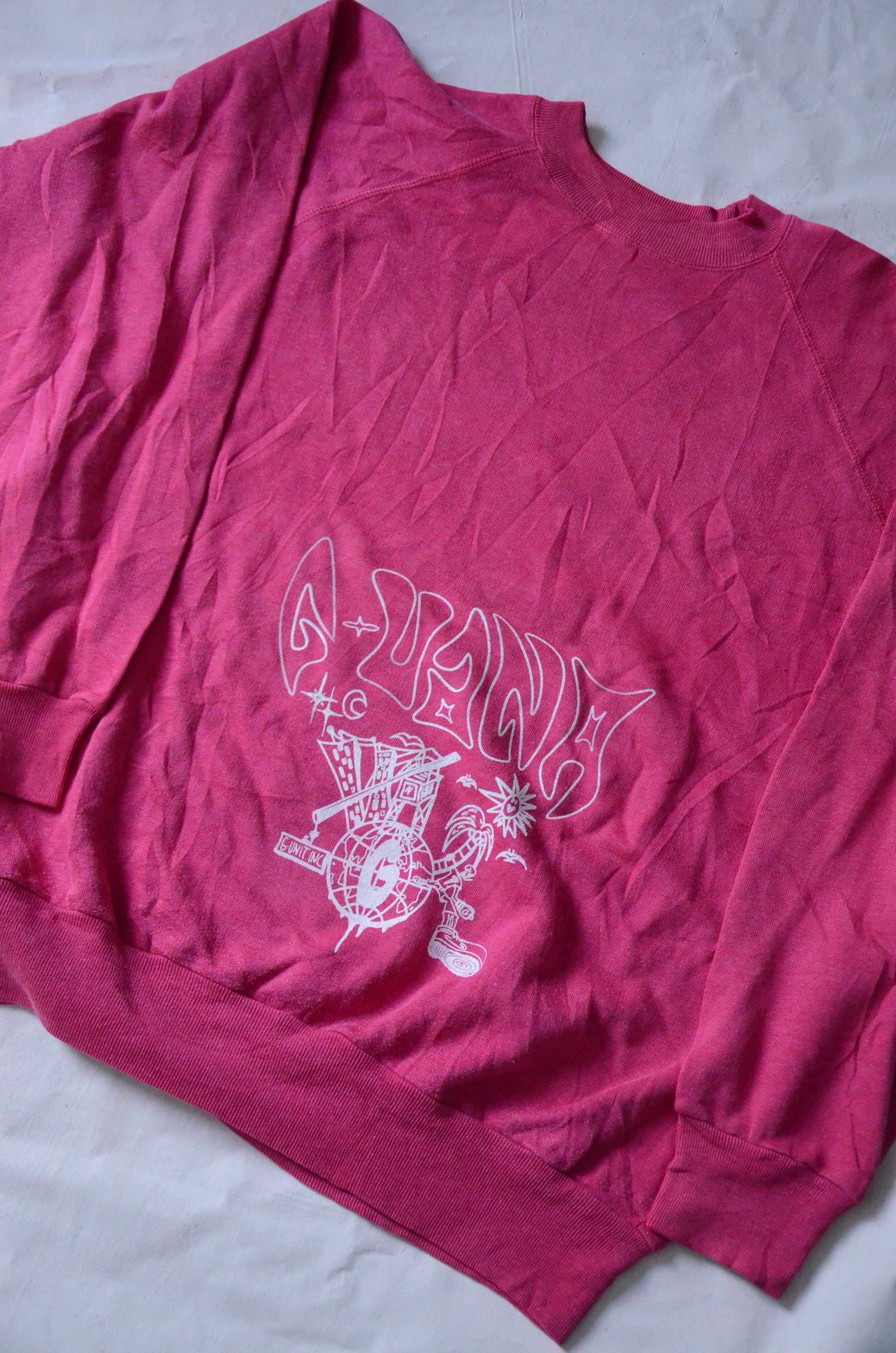 G.UANA Pink 11 Screenprint Sweater