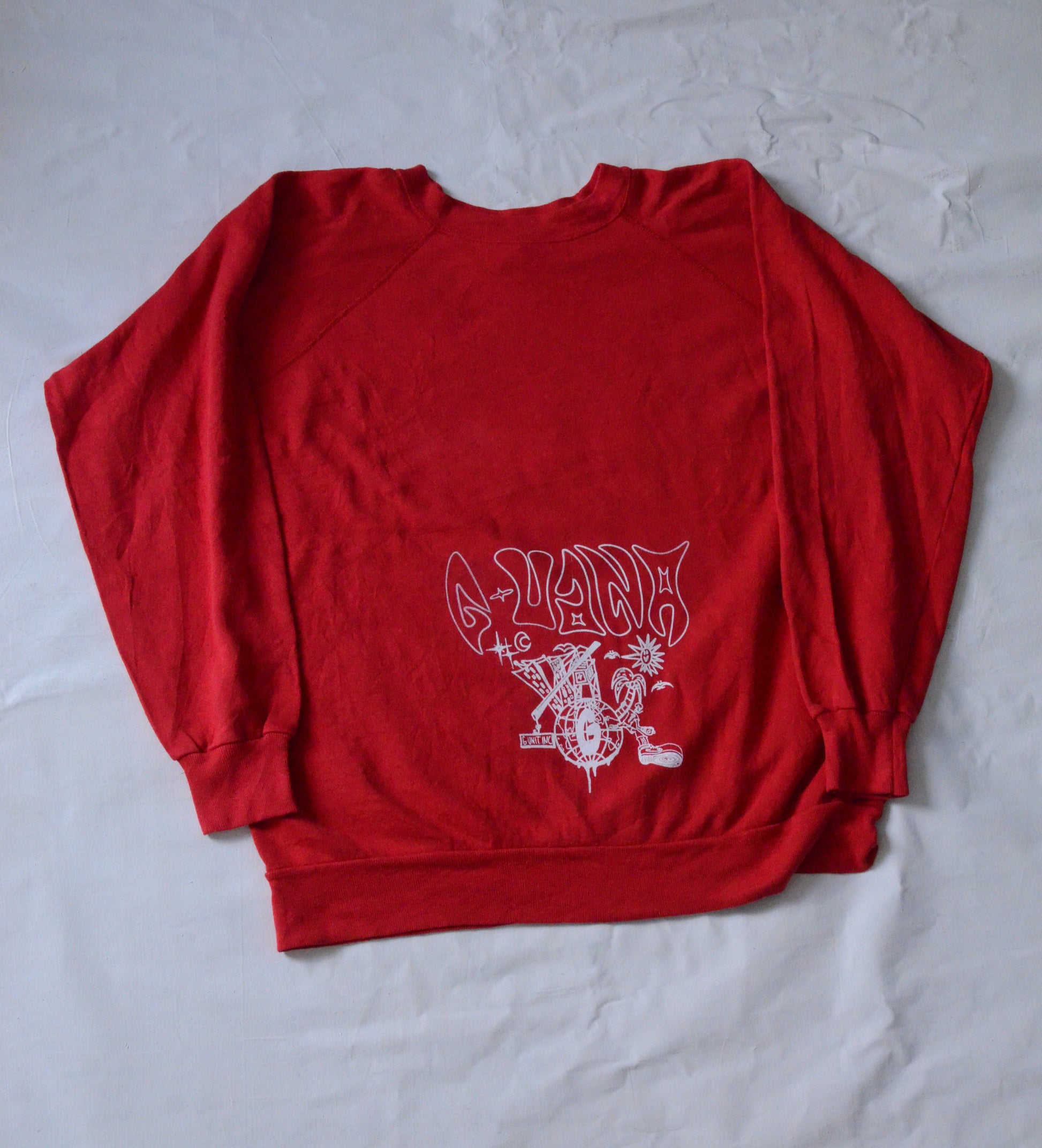 G.UANA Red 12 Screenprint Sweater