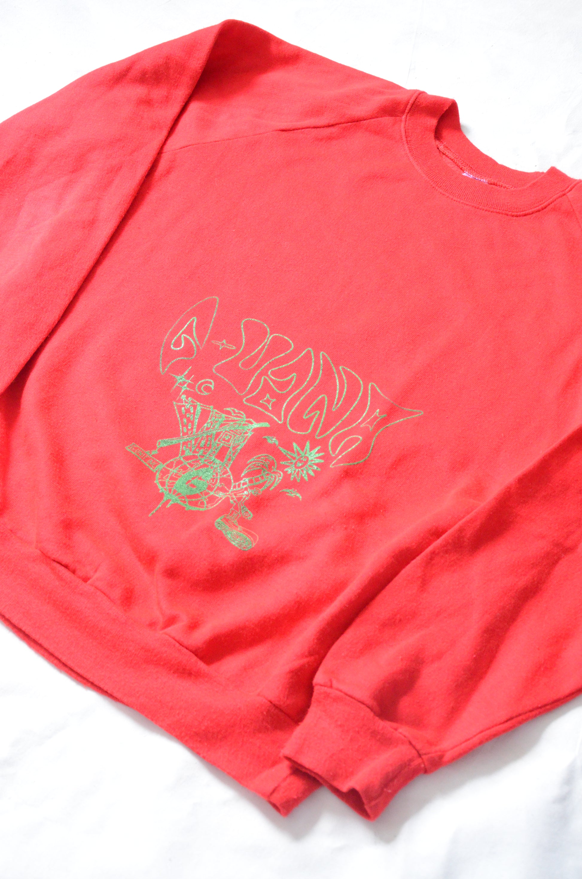 G.UANA Red 13 Screenprint Sweater