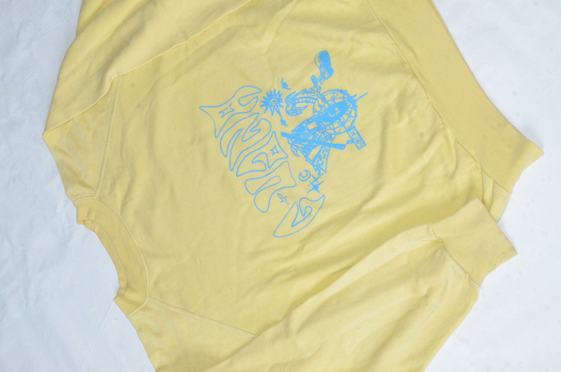 G.UANA Yellow 18 Screenprint Sweater