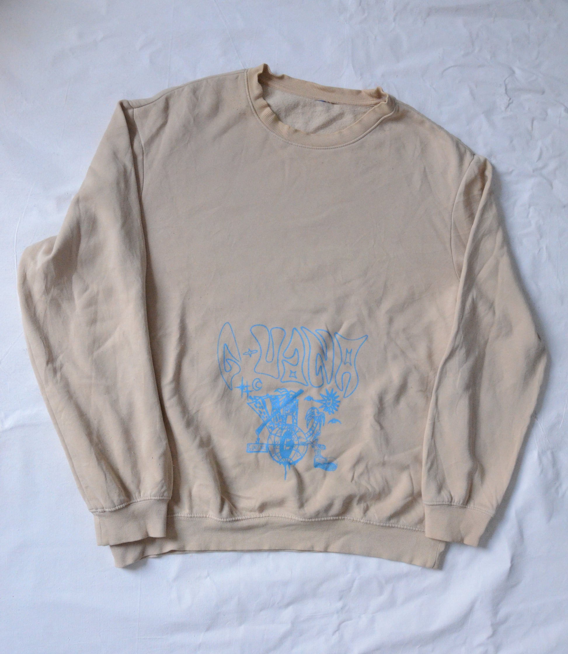 G.UANA Sand 19 Screenprint Sweater