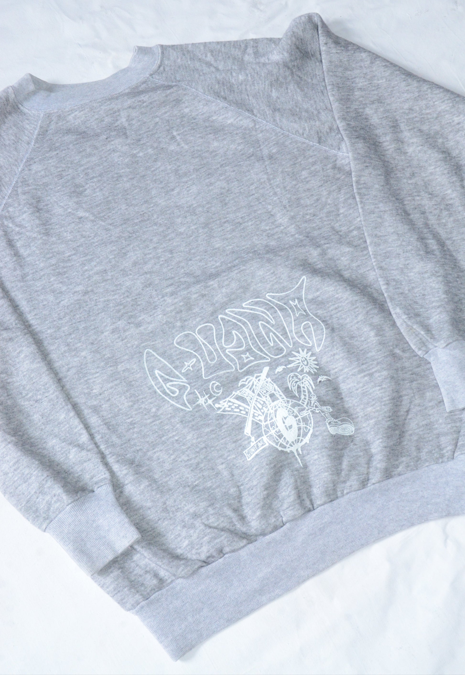 G.UANA Grey 20 Screenprint Sweater
