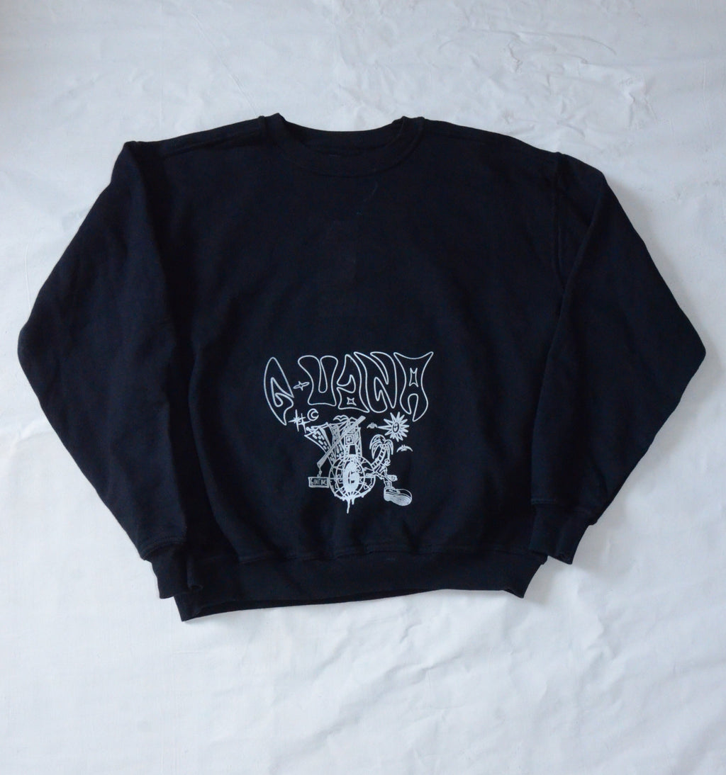 G.UANA Black 21 Screenprint Sweater