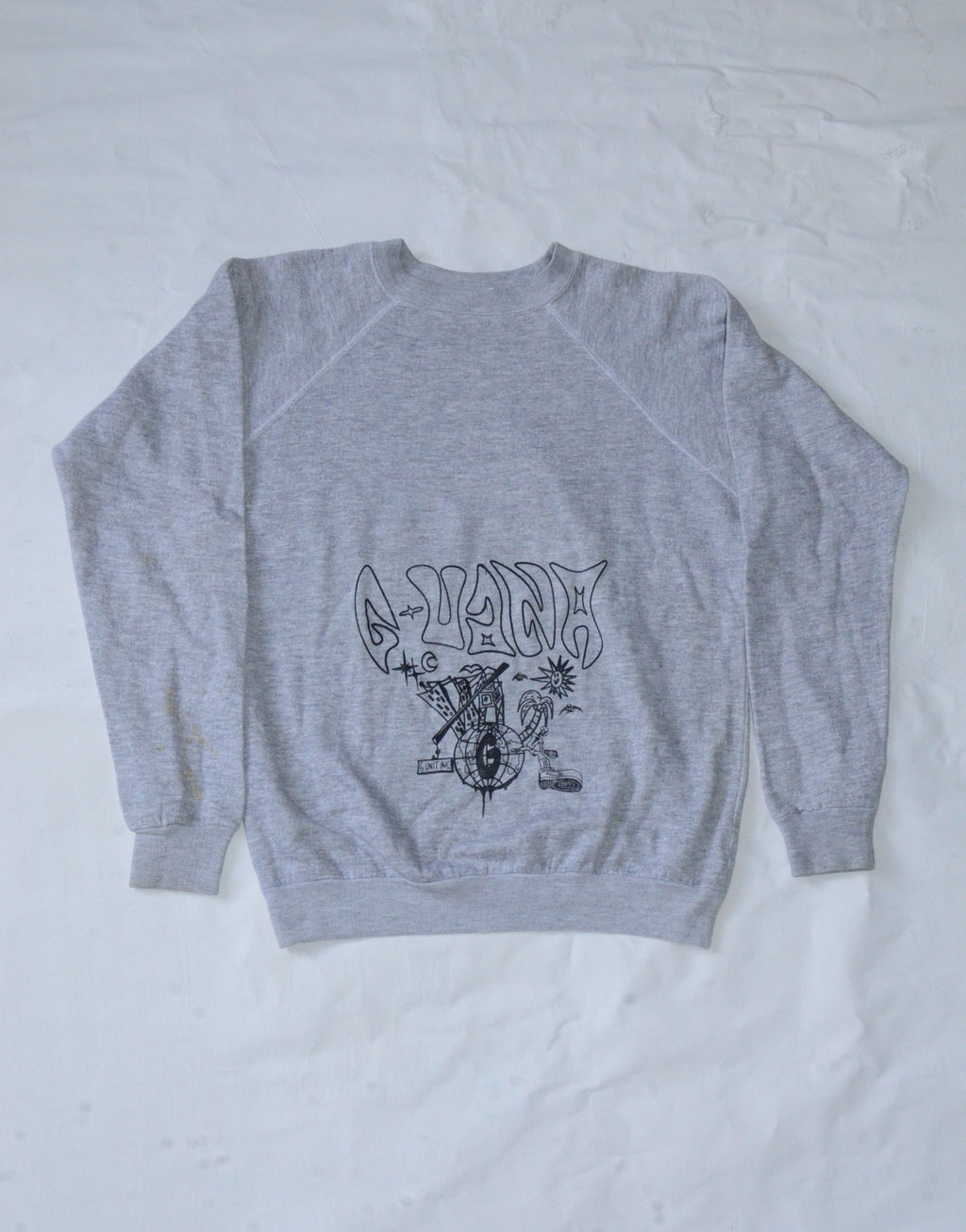 G.UANA Grey 22 Screenprint Sweater