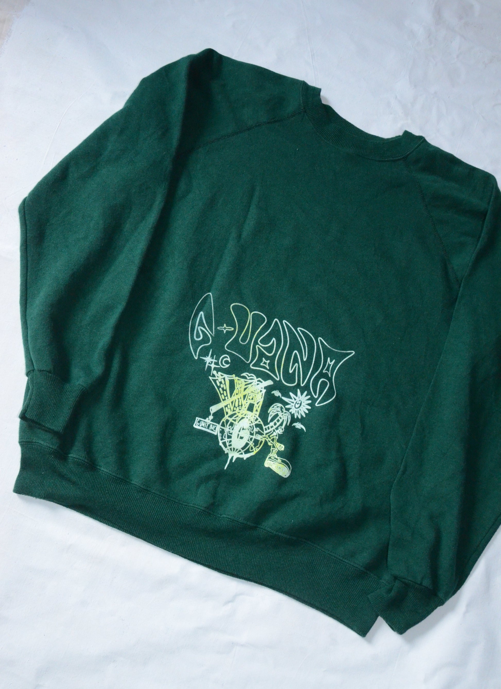 G.UANA Green 2 Screenprint Sweater