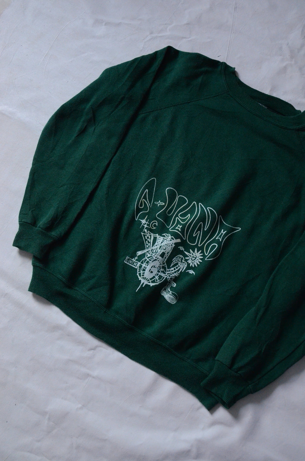 G.UANA Green 3 Screenprint Sweater