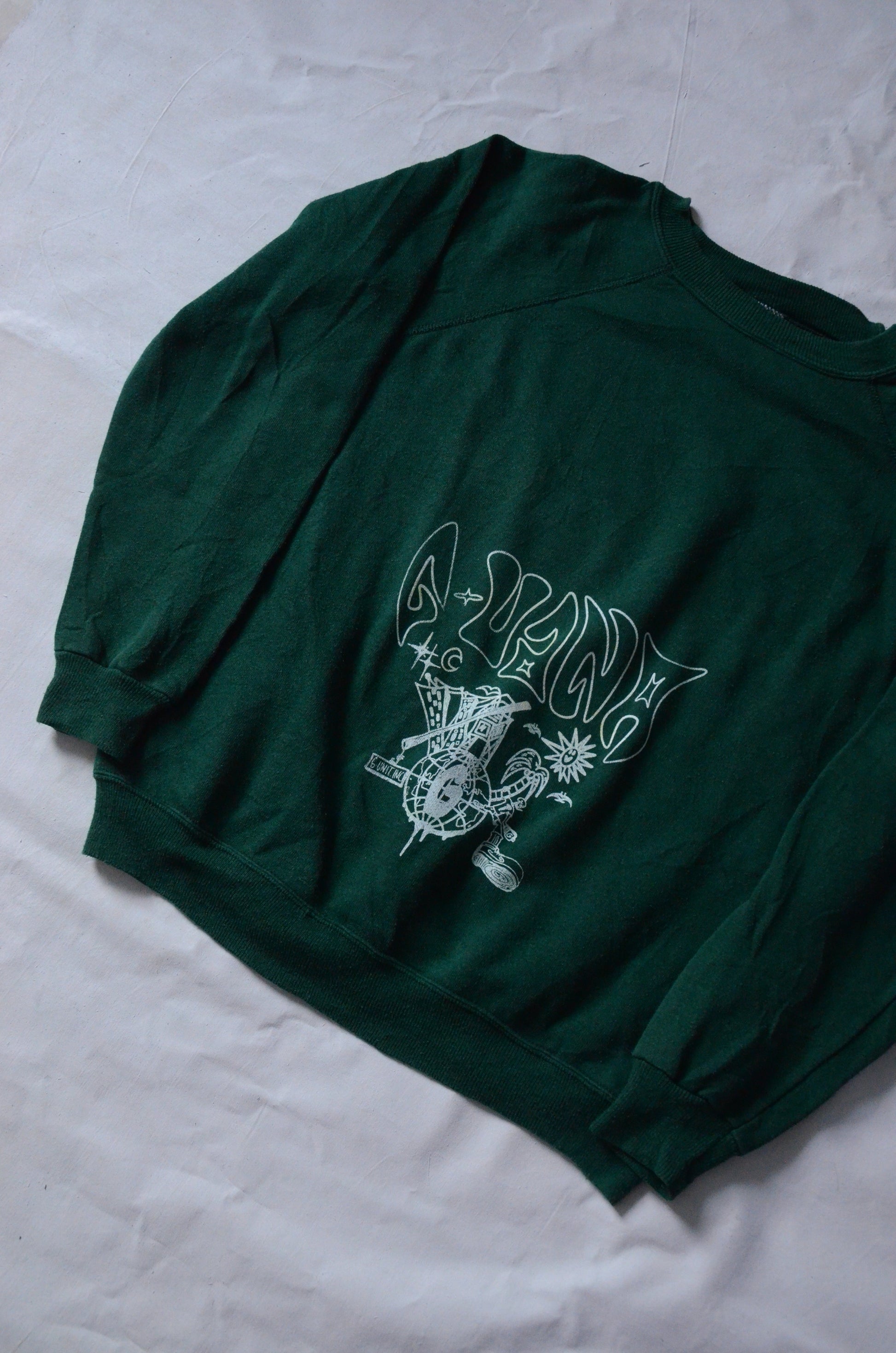 G.UANA Green 3 Screenprint Sweater
