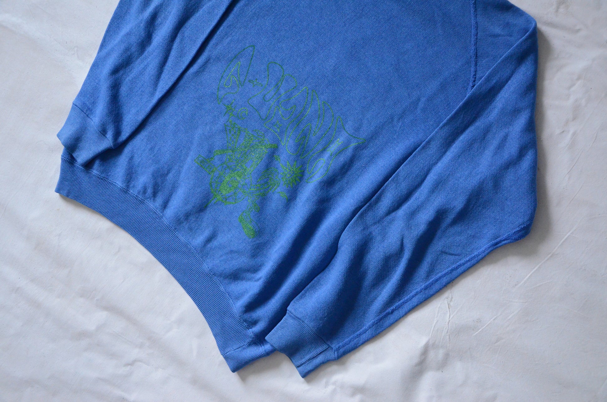 G.UANA Blue 7 Screenprint Sweater