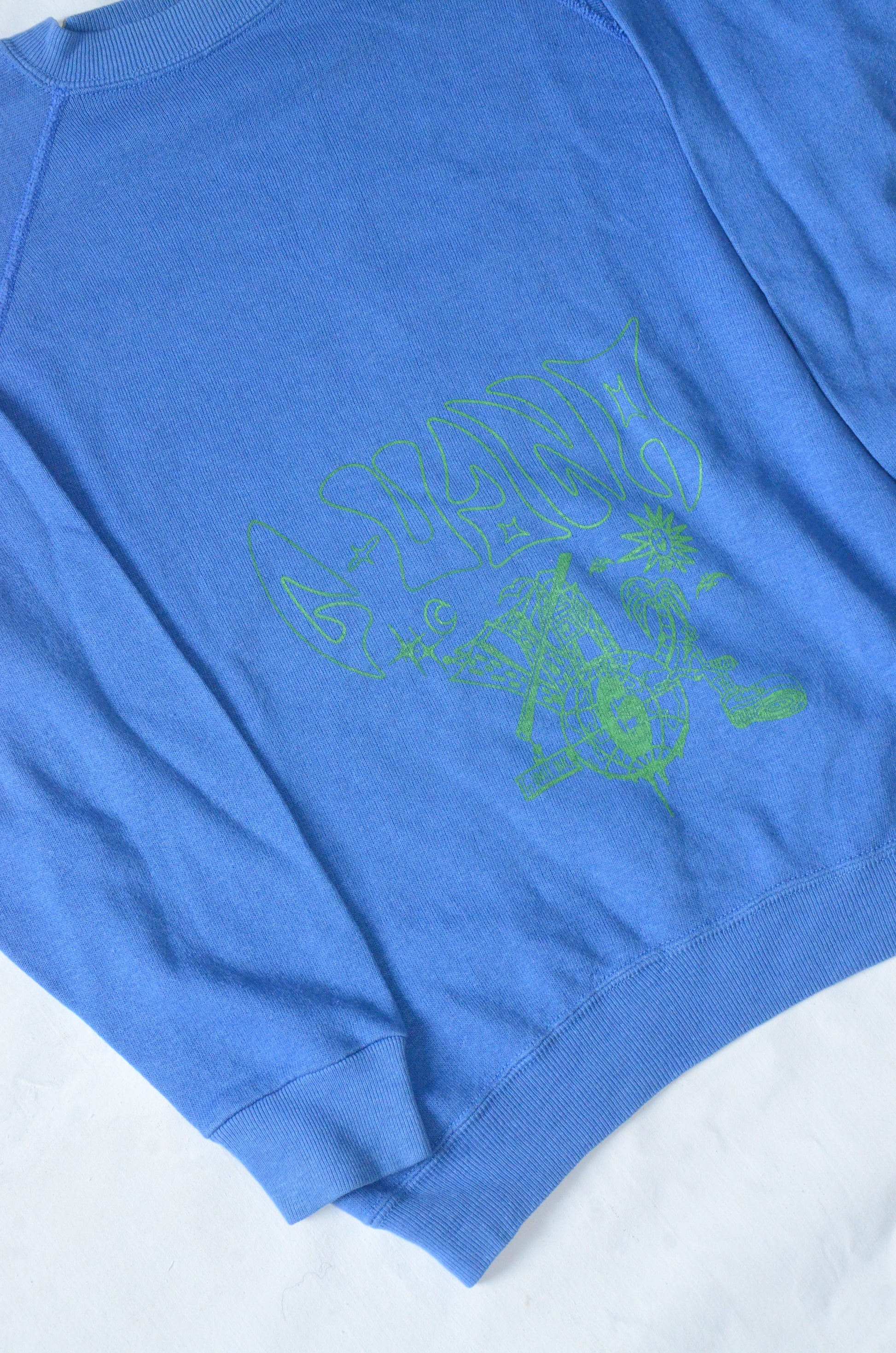 G.UANA Blue 7 Screenprint Sweater