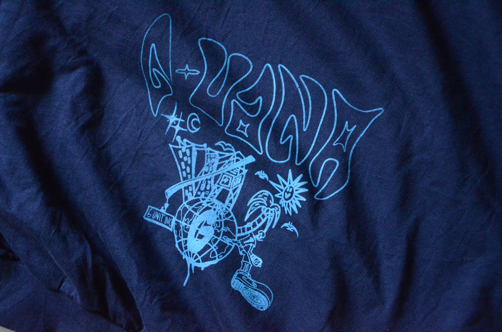 G.UANA Blue 9 Screenprint Sweater