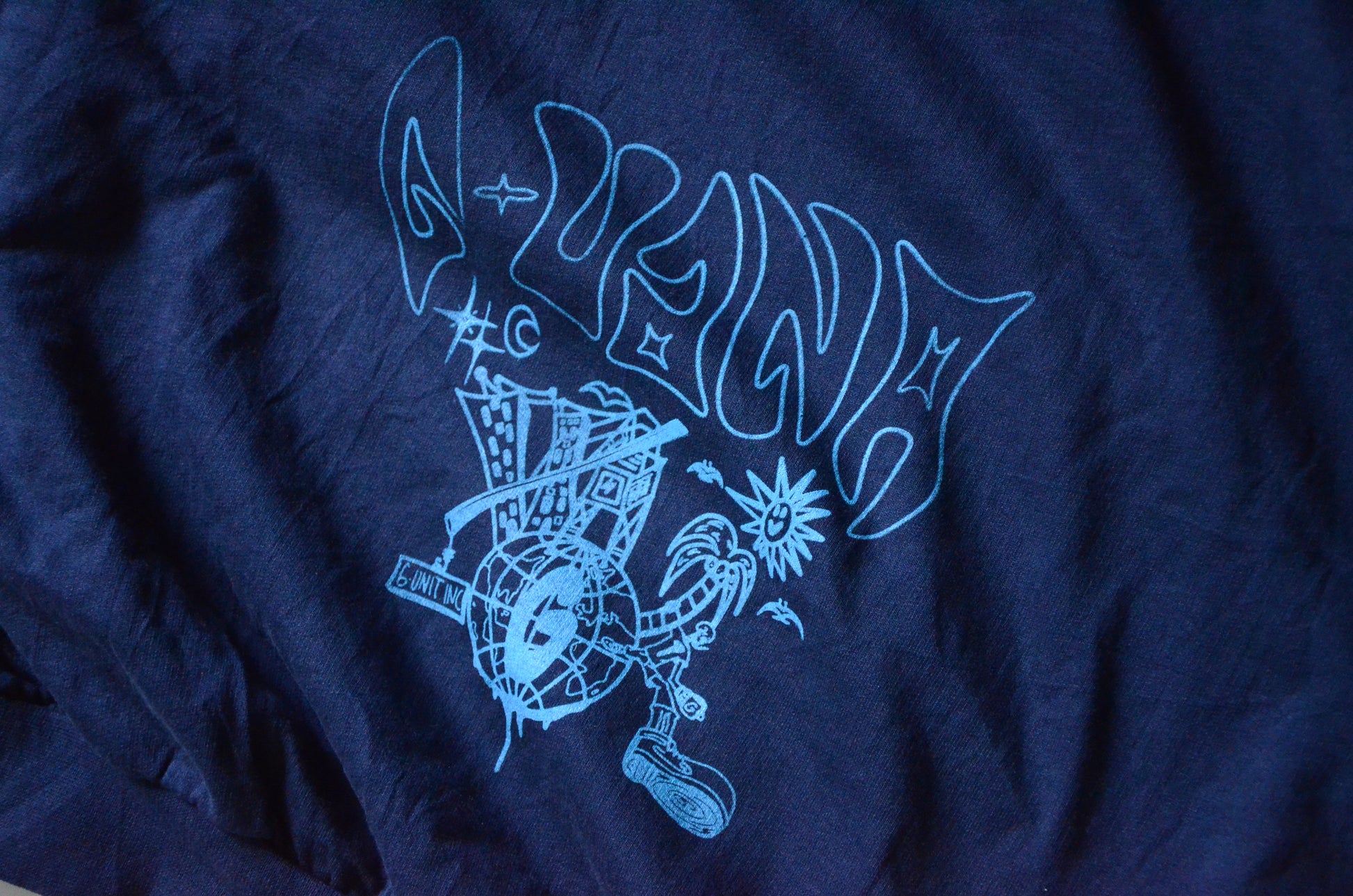 G.UANA Blue 9 Screenprint Sweater