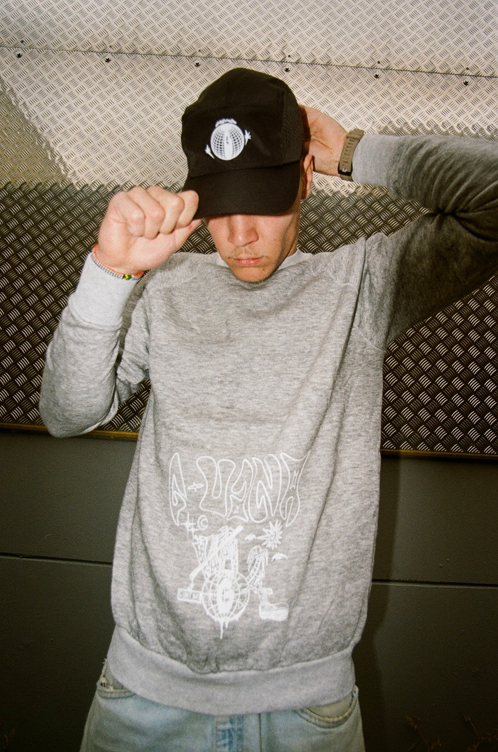 G.UANA Grey 20 Screenprint Sweater