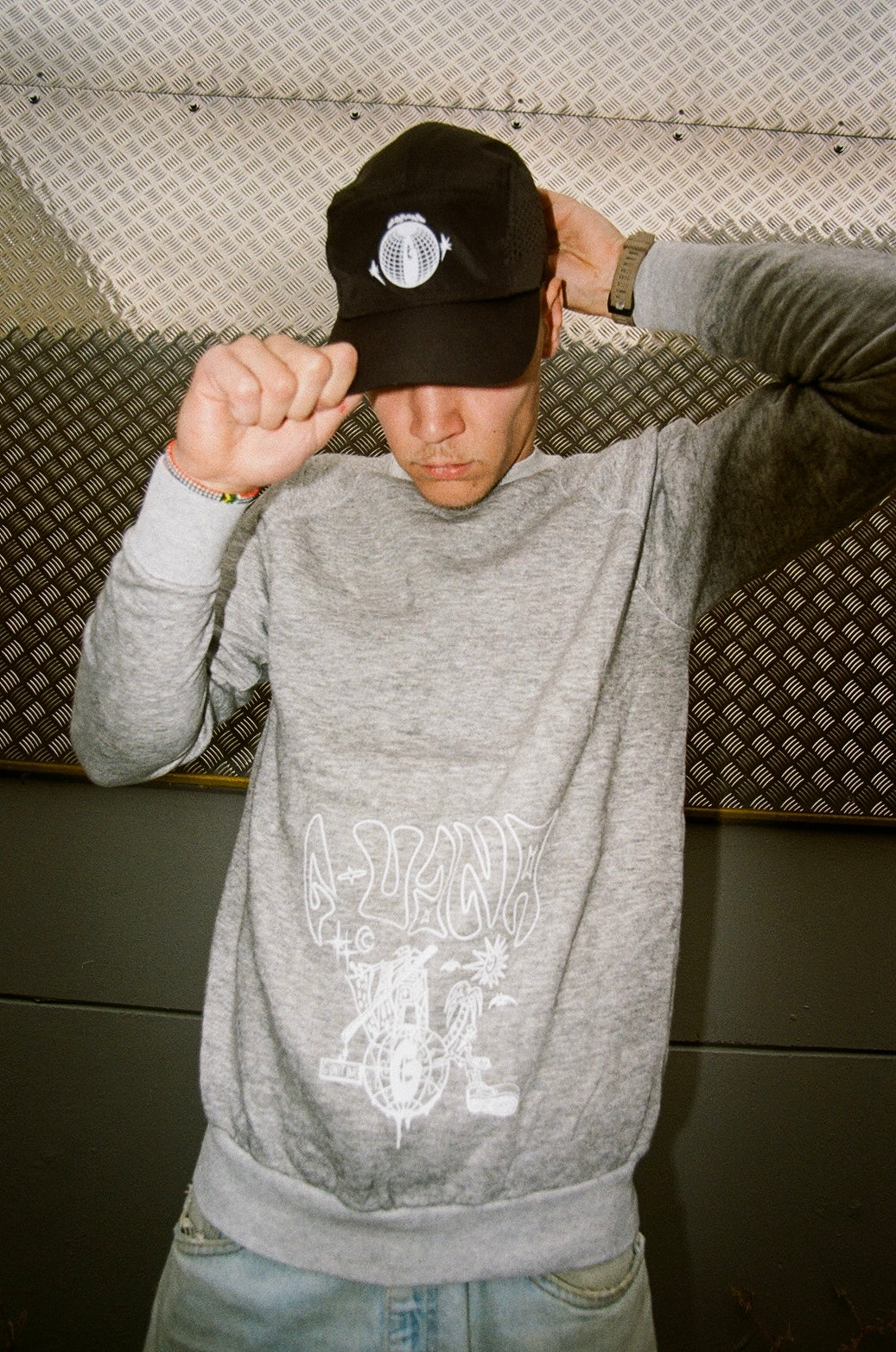G.UANA Grey 20 Screenprint Sweater