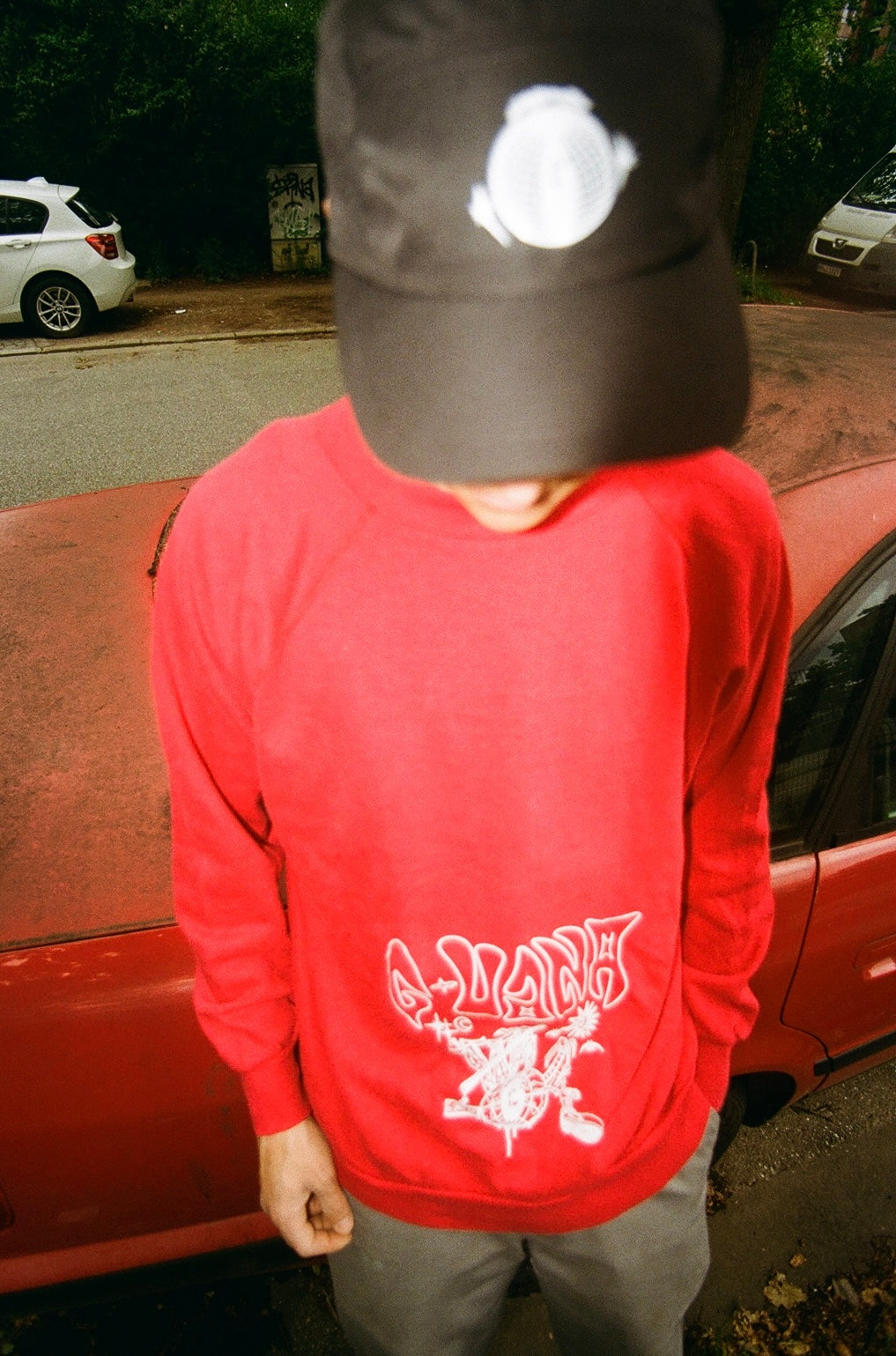 G.UANA Red 12 Screenprint Sweater